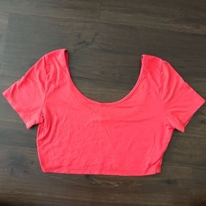 Bright red crop top